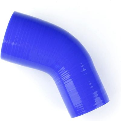 VLOCEMNYE Silicone 45 degree hose ID 1"(25mm)-1 1/2"(38mm) inch,Length 4 inch (102mm) 4-Ply (5.4mm) Reinforced Turbo/Intercooler/Intake Piping Coupler Industrial Hydraulic Hose Blue