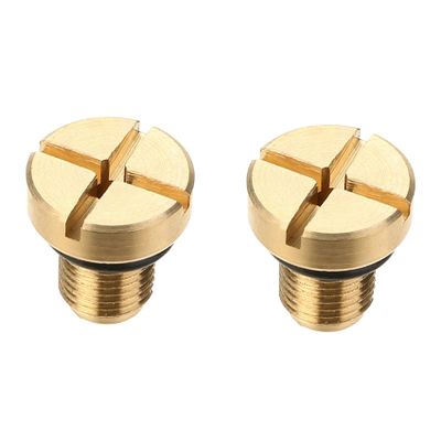 Bumdenuu 2X 17111712788 Radiator Overflow Coolant Expansion Tank Bleeder Screw Gold for E36 E39 E46 Etc.