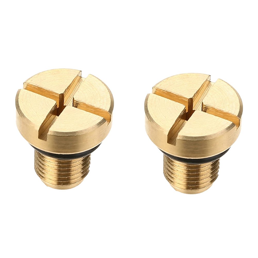 Bumdenuu 2X 17111712788 Radiator Overflow Coolant Expansion Tank Bleeder Screw Gold for E36 E39 E46 Etc.