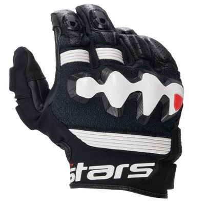 Alpinestars Halo Leather Motorcycle Gloves, Perforated Sport Street Protection, CE Certified, Premium Fit & Control, XL, Black/White