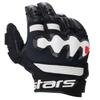 Alpinestars Halo Leather Motorcycle Gloves, Perforated Sport Street Protection, CE Certified, Premium Fit & Control, XL, Black/White view 1