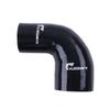 VLOCEMNYE Silicone 90 degree reduce Elbow hose,ID 1 4/5"(46mm)-3 1/10"(80mm) inch,Length 0.334ft(102mm),4-Ply(5.4mm) Reinforced Turbo/Intercooler/Intake Piping Coupler Industrial Hydraulic Hose Black view 3