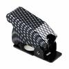 ONECM Car Boat Truck Illuminated Led Toggle Switch with Safety Aircraft Flip Up Cover Guard Yellow 12V20A Carbon Cover view 2