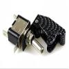 ONECM Car Boat Truck Illuminated Led Toggle Switch with Safety Aircraft Flip Up Cover Guard Yellow 12V20A Carbon Cover view 4