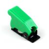 AMSH Auto Car Boat Truck Illuminated Led Toggle Switch with Safety Aircraft Flip Up Cover Guard Green 12V20A SS view 3