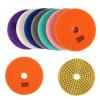 Polishing Pads Disc, One Set Dry Diamond Polishing Pads 100 mm Diameter 4 inch Wet Dry Polishing Pads Disc Granite Marble Concrete Stone Set for Drill Grinder Polisher view 3