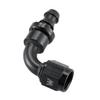 Enignelooc 6AN 90 Degree Female Swivel Push-on Lock Hose Barb Fuel Oil Line Fitting End view 1