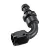 Enignelooc 6AN 90 Degree Female Swivel Push-on Lock Hose Barb Fuel Oil Line Fitting End view 2