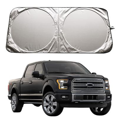 XHRING Windshield Sun Shade for Ford F150 F-150 F250 F350 1996-2024 2025 2026 Raptor Expedition 1997-2026 Escape 2013-2019 Accessories, Car Front Window Sunshade Sun Visor Shield for Transit 2012-2026