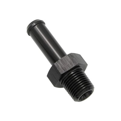 KRD PERFORMANCE Aluminum Straight 1/8 NPT Male to 5/16"(7.9mm) Hose Barb Push On Fitting Adapter, Black