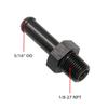 KRD PERFORMANCE Aluminum Straight 1/8 NPT Male to 5/16"(7.9mm) Hose Barb Push On Fitting Adapter, Black view 2