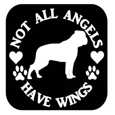 American Bulldog Sticker Angel OS 386 6" wide Sticker dog Decal