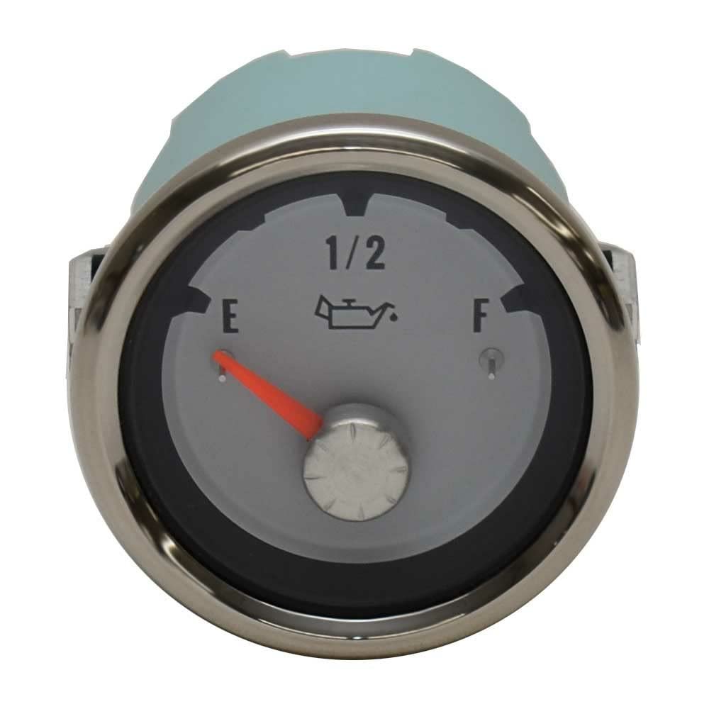 VeeThree Boat Oil Level Gauge 781562PDFB | 2 Inch Silver White