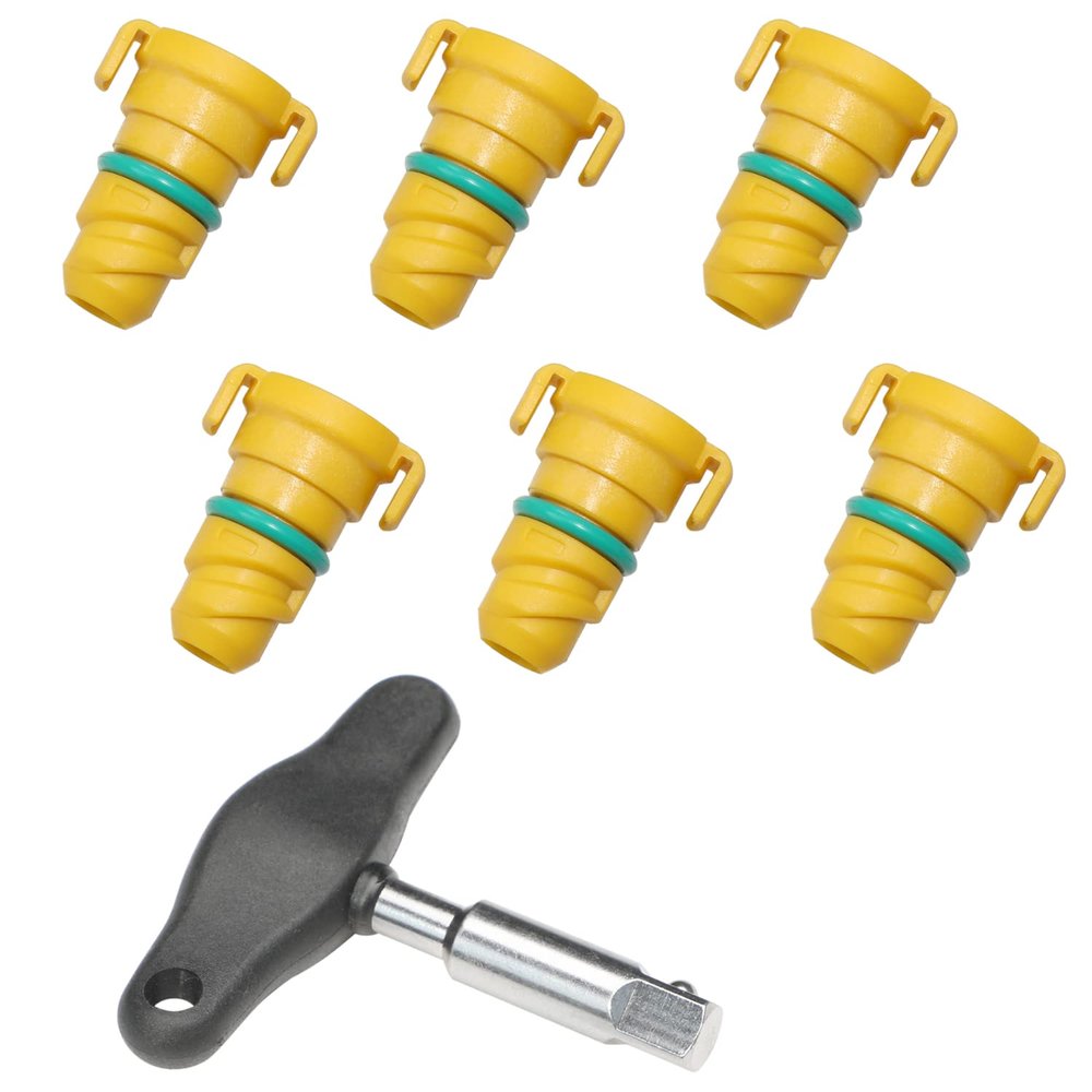 Oil Drain Plug 7 Pack Compatible with Ford F150 Mustang Bronco Edge Lincoln Explorer 2.7, 3.0, 3.5, 5.0 KX6Z6730B KX6Z-6730-B FT4Z-6730-A BC3Z-6730-A with Oil Drain Plug Removal Tool