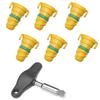 Oil Drain Plug 7 Pack Compatible with Ford F150 Mustang Bronco Edge Lincoln Explorer 2.7, 3.0, 3.5, 5.0 KX6Z6730B KX6Z-6730-B FT4Z-6730-A BC3Z-6730-A with Oil Drain Plug Removal Tool view 1