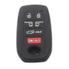 kcpros 2Pcs Rubber Silicone 6 Buttons Smart Key Fob Cover Case Protector Keyless with Keychain Compatible with Toyota Sienna 2021 2022 2023 Black Pink view 3