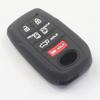 kcpros 2Pcs Rubber Silicone 6 Buttons Smart Key Fob Cover Case Protector Keyless with Keychain Compatible with Toyota Sienna 2021 2022 2023 Black Pink view 4