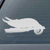 Dark Spark Decals Jackson Horned Chameleon 8 inch Silver Indoor Outdoor Vinyl Decal view 2