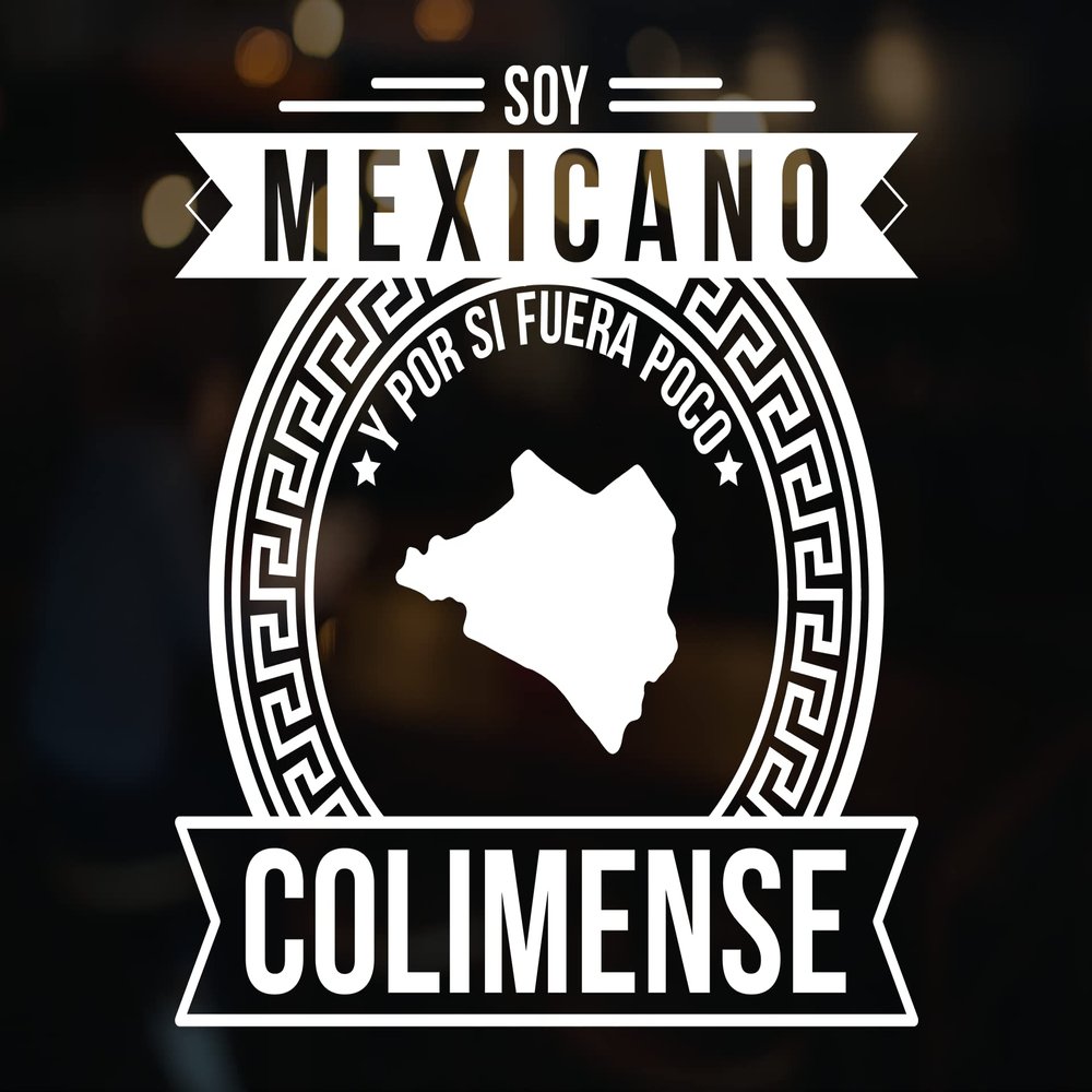 Colima Decal Sticker Mexican Heritage Vinyl Stickers para carros Diseo con Mapa Calcomanias para Trocas y Carros (10" x 10", Colima)