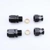 AC PERFORMANCE -8 AN Female to 1/2" Hardline Compression Fitting Adapter Aluminum Black, Pack of 2 view 4