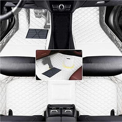 SARAHS Car Floor Mats Custom fit for Nissan Altima,Armada,Maxima,Murano,Pathfinder,Rogue,Sentra,Kicks,Versa,370Z .etc Full Coverage Leather Liners (White)