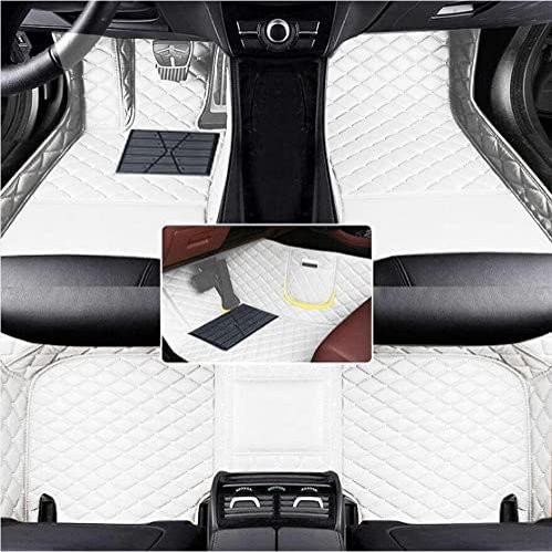 SARAHS Car Floor Mats Custom fit for Nissan Altima,Armada,Maxima,Murano,Pathfinder,Rogue,Sentra,Kicks,Versa,370Z .etc Full Coverage Leather Liners (White)