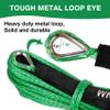 WROUGH 1/4" Synthetic Winch Rope, 1/4 in x 50 Ft 10,000LBs Strength ATV Winch Rope Line with Protecting Sleeve and Thimble, Suitable for ATV, SUV, Vehicle (Green) view 3