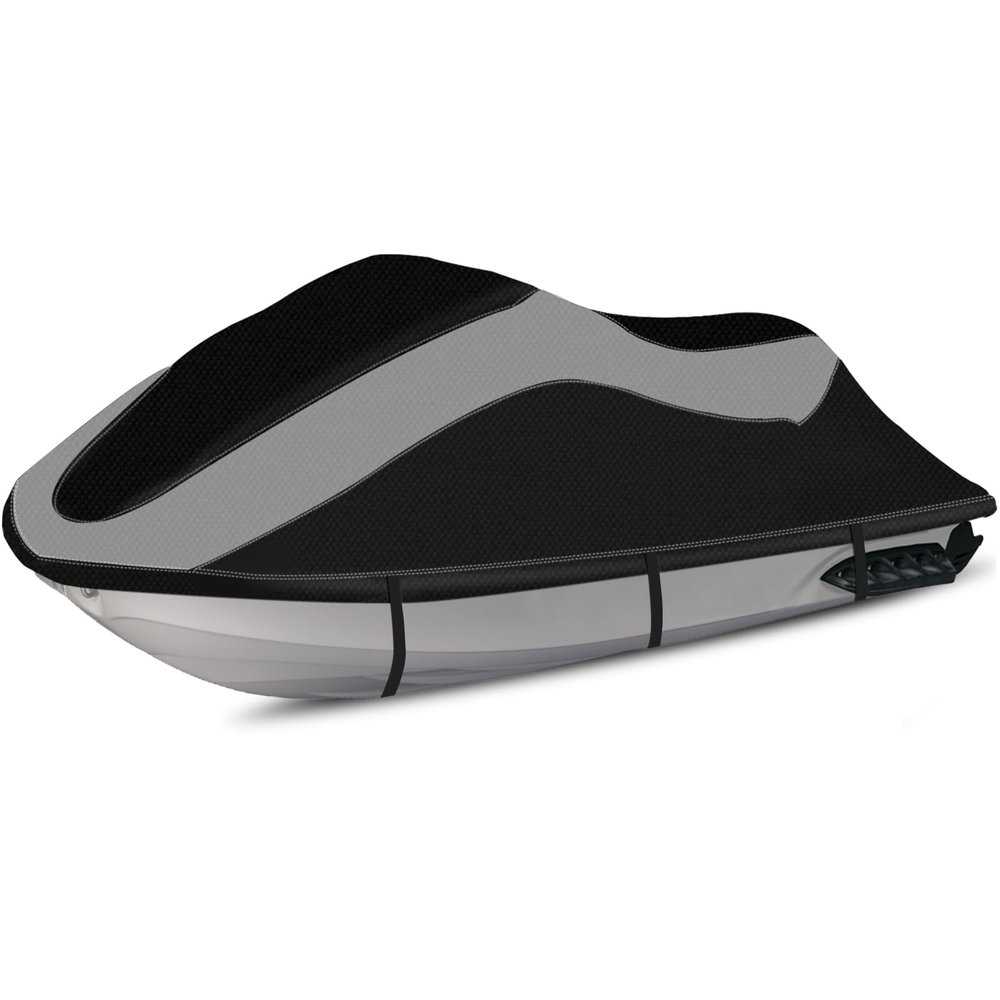 XYZCTEM Jet Ski Cover, Waterproof Upgraded Oxford Fabric Personal Watercraft Cover with Reflective Air Vent, Fits Seadoo, Yamaha, GTX, Kawasaki, Honda, Polaris (3 Seater 126" to 135" L)
