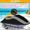 XYZCTEM Jet Ski Cover, Waterproof Upgraded Oxford Fabric Personal Watercraft Cover with Reflective Air Vent, Fits Seadoo, Yamaha, GTX, Kawasaki, Honda, Polaris (3 Seater 126" to 135" L) view 3