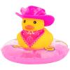 wonuu Car Rubber Duck Decoration, West Cowboy Duck Car Dashboard Decoration Accessories with Mini Swim Ring Cowboy Hat Scarf and Sunglasses(C_Pink Scarf Cowboy&Pink hat&Love Heart Glasses) view 1