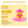 wonuu Car Rubber Duck Decoration, West Cowboy Duck Car Dashboard Decoration Accessories with Mini Swim Ring Cowboy Hat Scarf and Sunglasses(C_Pink Scarf Cowboy&Pink hat&Love Heart Glasses) view 2