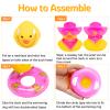 wonuu Car Rubber Duck Decoration, West Cowboy Duck Car Dashboard Decoration Accessories with Mini Swim Ring Cowboy Hat Scarf and Sunglasses(C_Pink Scarf Cowboy&Pink hat&Love Heart Glasses) view 3