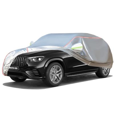 ACHETE Car Covers are Suitable for Mercedes-AMG GLE 43/53/ 63/ 63S SUV,Water, Rain, Sun and Snow Resistant Oxford Fabric Car Cover,with Side Door Zip (Color : White, Size : AMG GLE 63S)