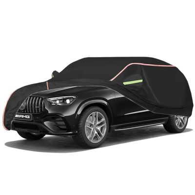 ACHETE Car Covers are Suitable for Mercedes-AMG GLE 43/53/ 63/ 63S SUV,Water, Rain, Sun and Snow Resistant Oxford Fabric Car Cover,with Side Door Zip (Color : Black, Size : AMG GLE 63S)