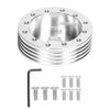Adaptador De Volante,Grant Steering Wheel Adapter,Steering Wheel Adapter,Automotive Steering Wheels,1In Aluminum Steering Wheel Hub Spacer for 5 6 Hole Wheels to 3 Hole Adapter(Black)(Silver) view 2
