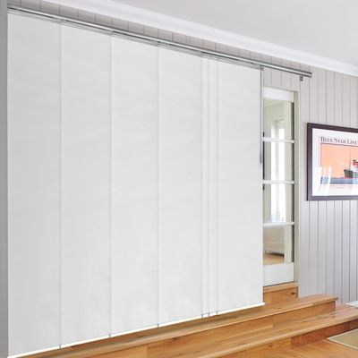 A&F Rod Dcor - Embroidered Snow 7-Panel Single Rail Panel Track Extendable 110"-153"W x 94"H, Panel width 23.5"