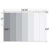 A&F Rod Dcor - Embroidered Snow 7-Panel Single Rail Panel Track Extendable 110"-153"W x 94"H, Panel width 23.5" view 4