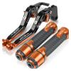 BIRLD Motorcycle CNC Accessories Adjustable Folding Extendable with Logo Brake Clutch Levers Handlebar Hand Grips Ends for Honda VFR 750R VFR750R 1986-1998 Lever (Color : 6) view 1