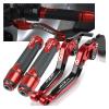 BIRLD Motorcycle CNC Accessories Adjustable Folding Extendable with Logo Brake Clutch Levers Handlebar Hand Grips Ends for Honda VFR 750R VFR750R 1986-1998 Lever (Color : 6) view 2