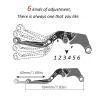 BIRLD Motorcycle CNC Accessories Adjustable Folding Extendable with Logo Brake Clutch Levers Handlebar Hand Grips Ends for Honda VFR 750R VFR750R 1986-1998 Lever (Color : 6) view 3
