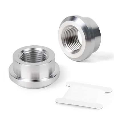 GASHER 2PCS Aluminum Weld On Bung 1/4" NPT Female Weldable Fuel Tank Fittings