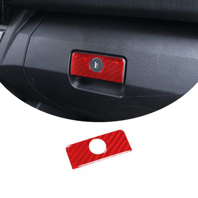 TongSheng for Tacoma 2015 2016 2017 2018 2019 2020 2021 2022 2023 Soft Carbon Fiber 3D Sticker Inner Glove Box Handle Buckle Cover Trim Interior Car Accessories (Red Carbon Fiber)