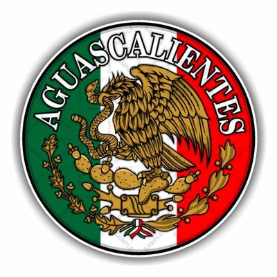 Aguascalientes Mexico Round Decal (3" X 3")