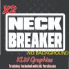 Neck Breaker Decal Sticker JDM Drift import Turbo Diesel Truck 7.3 6.7 6.6 Crew view 1