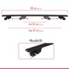accessorypart Compatible with Volvo XC40 2018-2025 Hook Model Car Roof Rack Cross Bar Black Aluminium 2 Bars view 3