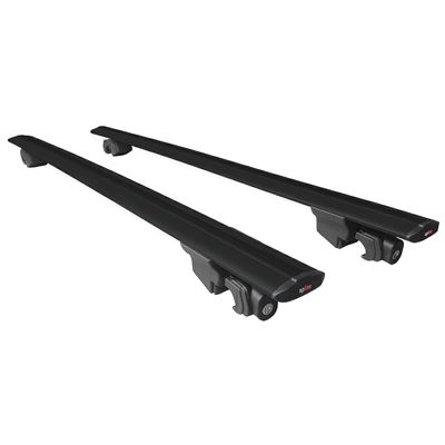 accessorypart Compatible with Hyundai ix35 2 (LM) 2010-2015 Hook Model Car Roof Rack Cross Bar Black Aluminium 2 Bars