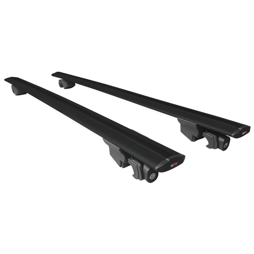 accessorypart Compatible with Hyundai ix35 2 (LM) 2010-2015 Hook Model Car Roof Rack Cross Bar Black Aluminium 2 Bars
