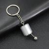 JINZHOUFZ Creative Auto Part Model Gear Box Metal Keychain Six-Speed Manual Transmission Shift Lever Keyring Key Chain (Silver) view 3