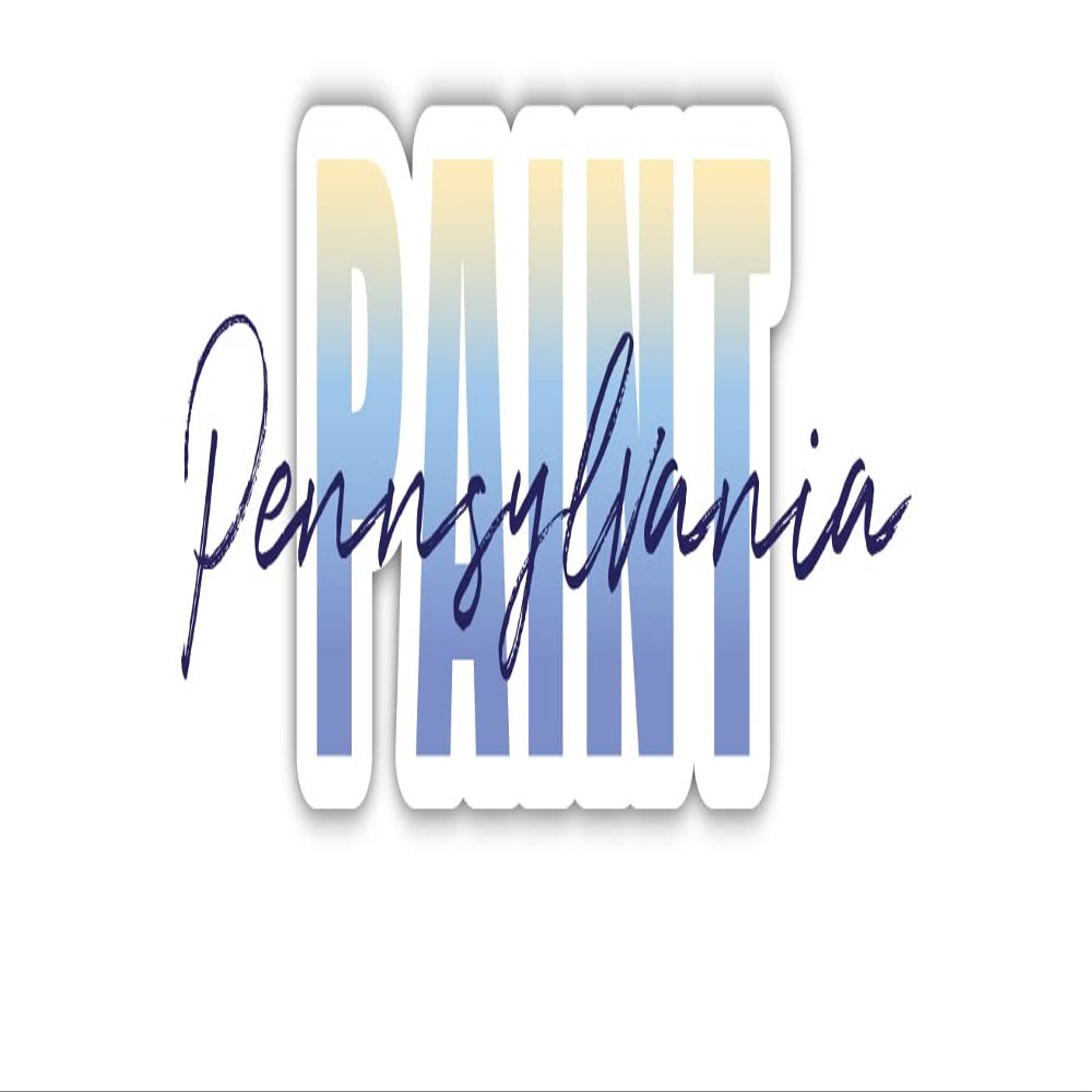 Paint Pennsylvania Souvenir 2-Inch Vinyl Decal Sticker Script Design 2 Inch|Sticker