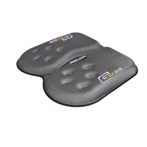 GSeat Elite Orthopedic Gel and Foam Seat Cushion for Coccyx, Back, Tailbone, Prostate, Postnatal, and Sciatica - Gray